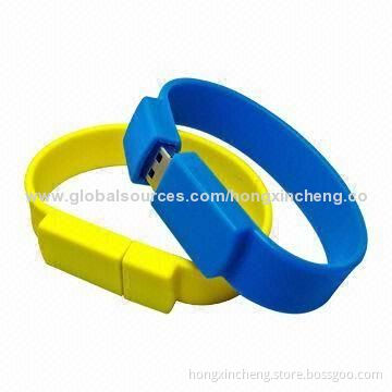 Bracelet/Wristband USB Flash Drives, Customized Logos Can be Printed